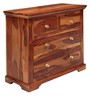Sophia Sheesham Wood Chest of Drawer in Walnut Finish