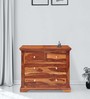 Sophia Sheesham Wood Chest of Drawer in Walnut Finish