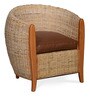 Sophie Patio Chair in Walnut Finish