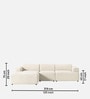 Sophisticated Comfort 3 Seater RHS Sofa In Cream Colour
