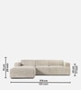 Sophisticated Comfort Corduroy 2 Seater RHS Sofa In Cream Colour