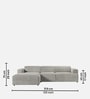 Sophisticated Comfort Corduroy 2 Seater RHS Sofa In Dark Grey Colour