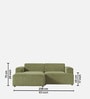 Sophisticated Comfort Corduroy 2 Seater RHS Sofa In Green Colour