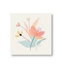 Floral Art Quartet Canvas Wall Painting Set of 4 White Frame
