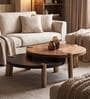 Sora Metal Nesting Coffee Table Set In Brown Finish