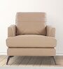 HomeTown Soren Leatherette 1 Seater Sofa In Mushroom Colour