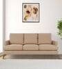 HomeTown Soren Leatherette 3 Seater Sofa In Mushroom Colour