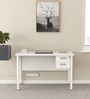 Workstation In Everest White Finish With Drawers