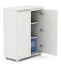 SOS File Cabinet in Everest White Finish with Lock