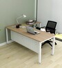SOS LiteOffice Executive Desk with Return Table in Persian Walnut Colour