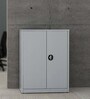 Educa Metal Office File Cabinet in Silver Grey Finish