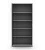 SOS Liteoffice Full Height Storage Cabinet With Adjustable Shelves in Silver Grey Finish