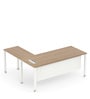 SOS LiteOffice Executive Desk with Return Table in Persian Walnut Colour
