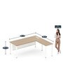 SOS LiteOffice Executive Desk with Return Table in Persian Walnut Colour