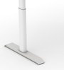 Office Table in Everest White Finish with Adjustable Height
