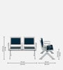 SOS Amigo Metal 2 Seater Guest Chair in Blue Colour