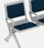 SOS Amigo Metal 2 Seater Guest Chair in Blue Colour