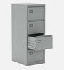 SOS Metal File Cabinet in Silver Grey Finish