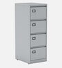 SOS Metal File Cabinet in Silver Grey Finish