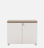 SOS Small File Cabinet in Everest White & Persian Walnut Finish with Lock