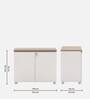 SOS Small File Cabinet in Everest White & Persian Walnut Finish with Lock