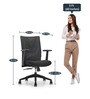 SOS Stead Ergonomic Medium Back Chair in Black Colour
