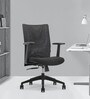 SOS Stead Ergonomic Medium Back Chair in Black Colour