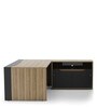 Executive Desk in Classic Cherry And Slate Grey Finish with Right Storage