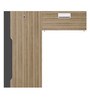 Executive Desk in Classic Cherry And Slate Grey Finish with Right Storage