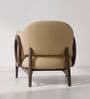 Sosen Suede Lounge Chair In Yellow Colour