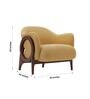 Sosen Suede Lounge Chair In Yellow Colour