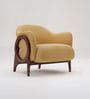 Sosen Suede Lounge Chair In Yellow Colour
