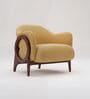 Sosen Suede Lounge Chair In Yellow Colour