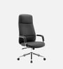 Soul Oslo Vegan Leather Executive Chair With Cushioned Seat In Black Color