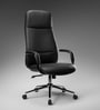 Soul Oslo Vegan Leather Executive Chair With Cushioned Seat In Black Color