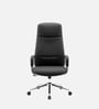 Soul Oslo Vegan Leather Executive Chair With Cushioned Seat In Black Color