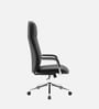 Soul Oslo Vegan Leather Executive Chair With Cushioned Seat In Black Color