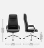 Soul Oslo Vegan Leather Executive Chair With Cushioned Seat In Black Color