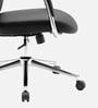 Soul Oslo Vegan Leather Executive Chair With Cushioned Seat In Black Color