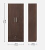 Souma 2 Door Wardrobe in Regato Walnut Finish with Drawer