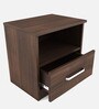 Souma Bedside Table in Regato Walnut Finish with Drawer