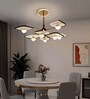 Sovel 106W | 70 Cm | Google & Alexa | Height Adjustable | 3 Light Mode | Modern LED Ceiling Chandelier for Living Room, Dining, Bedroom, Hall, Kitchen, Office,Luxury Decorative Lighting