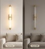 Sovereign Gold Linear Acrylic LED Wall Sconce Tri-Colour Light