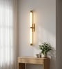 Sovereign Gold Linear Acrylic LED Wall Sconce Tri-Colour Light