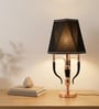Sovereign Noir Metal & Cloth Table Lamp with Black Shade