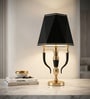 Sovereign Noir Metal & Cloth Table Lamp with Black Shade