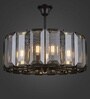 Sovereign Smoke Crystal Drum Chandelier LED Ceiling Light for Dining Room