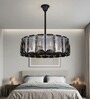 Sovereign Smoke Crystal Drum Chandelier LED Ceiling Light for Dining Room