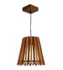 Soyuz Beige & Brown Solid Wood Single Hanging Light
