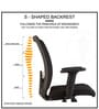 Soyuz Office Executive Mesh Chair in Black Colour